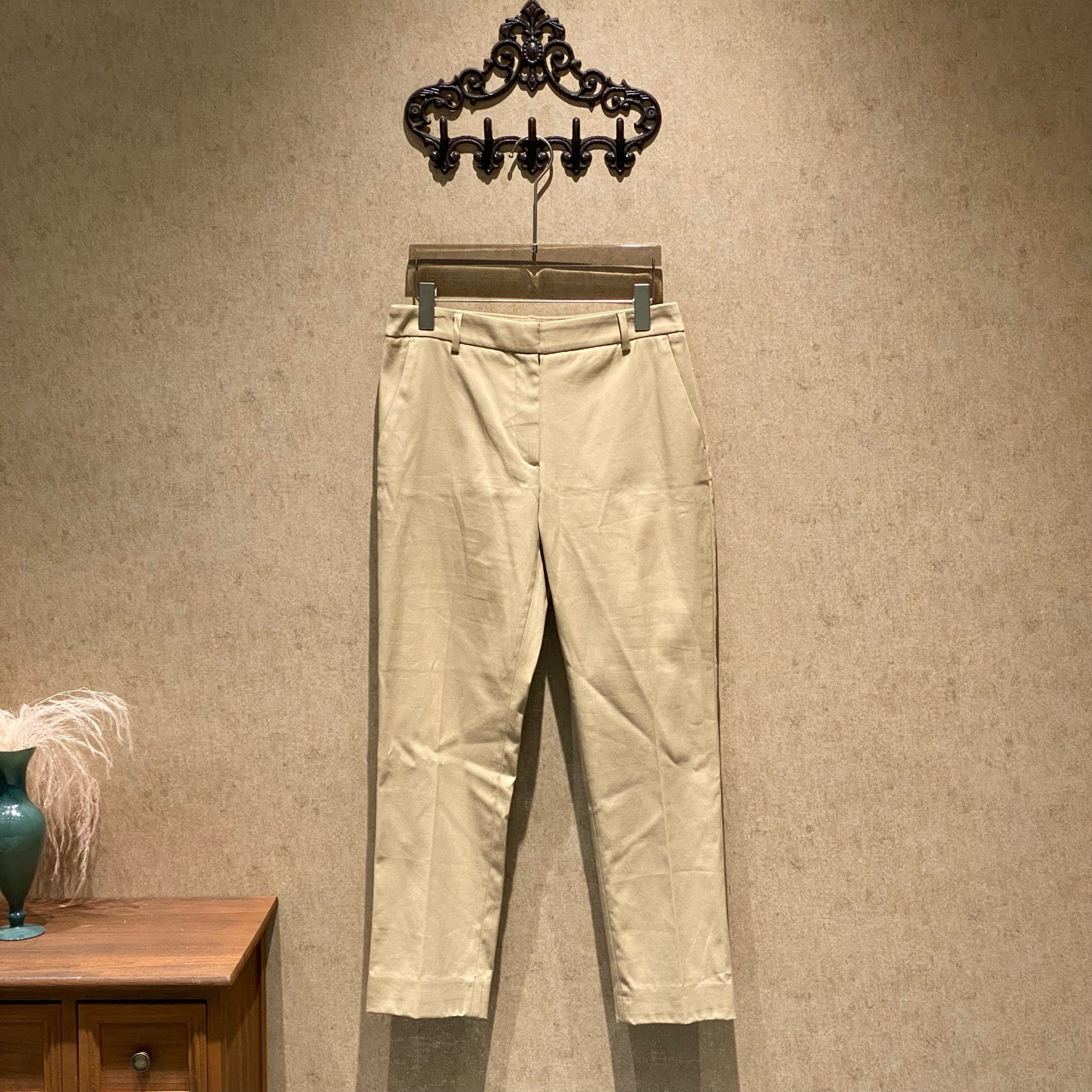 未使用 MaxMara Weekend Maxmara卡其色长裤/8码/39198
