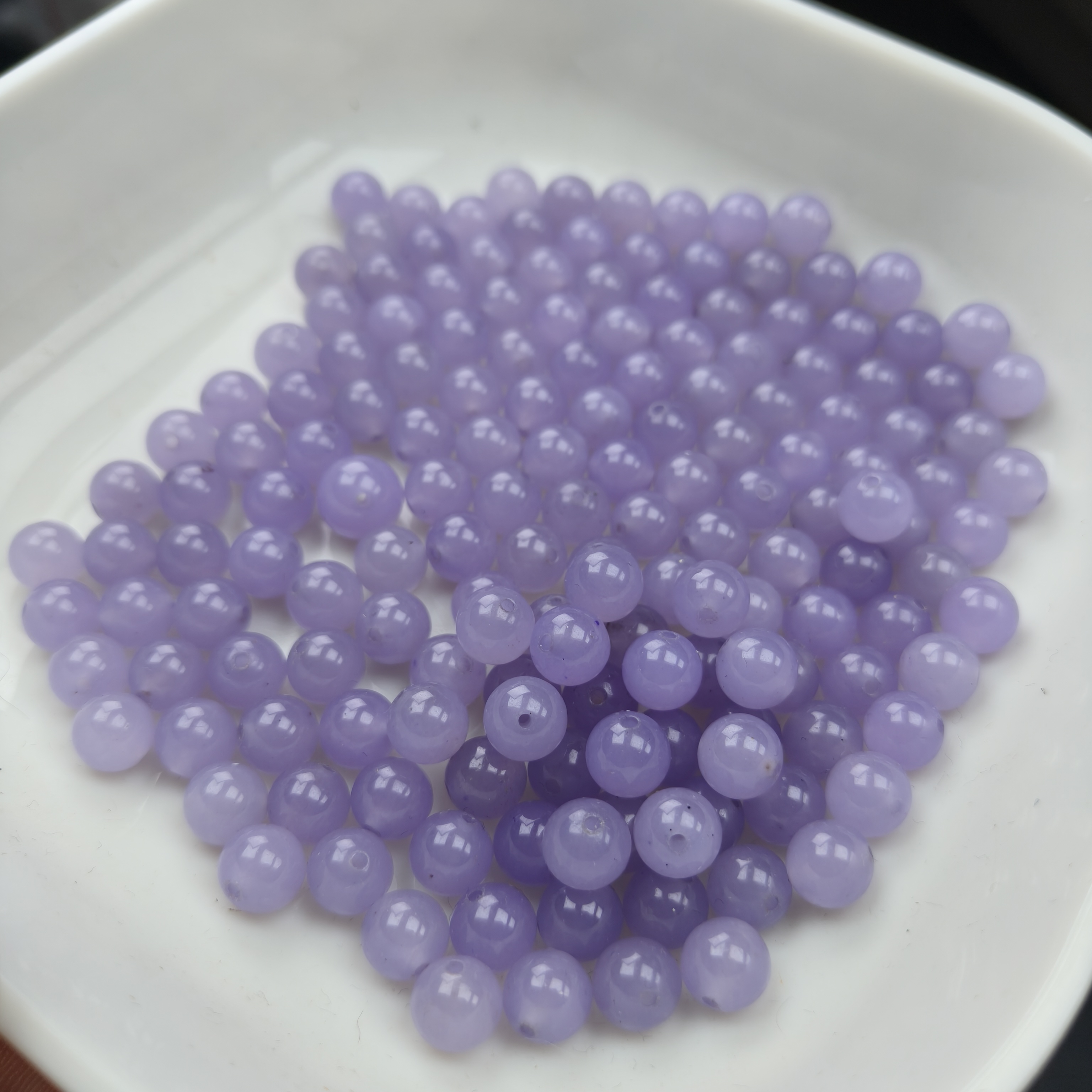 缅料A货卡8mm+紫色单珠散珠（多样性发一颗）