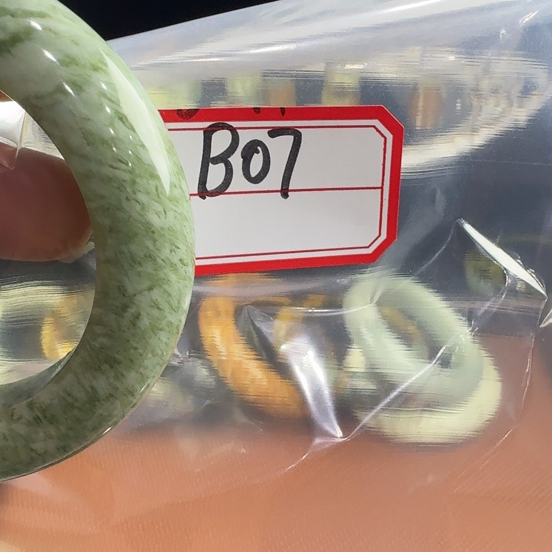 花****蛇纹石玉合金戒指