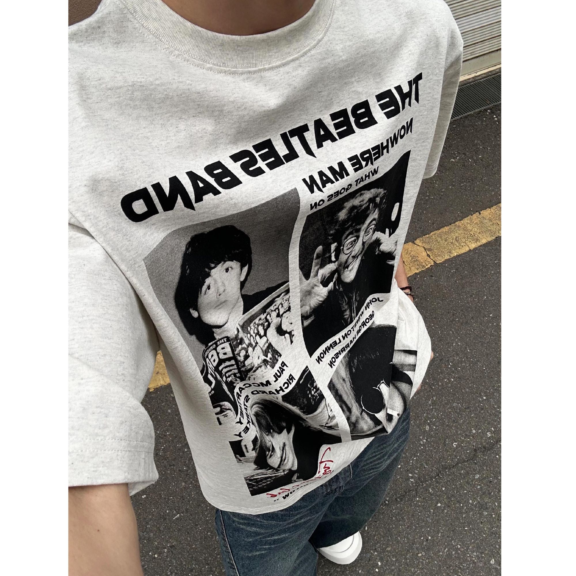 Kujiang美式甲壳虫vintage短袖男夏废土风男士短袖爆款2025新款