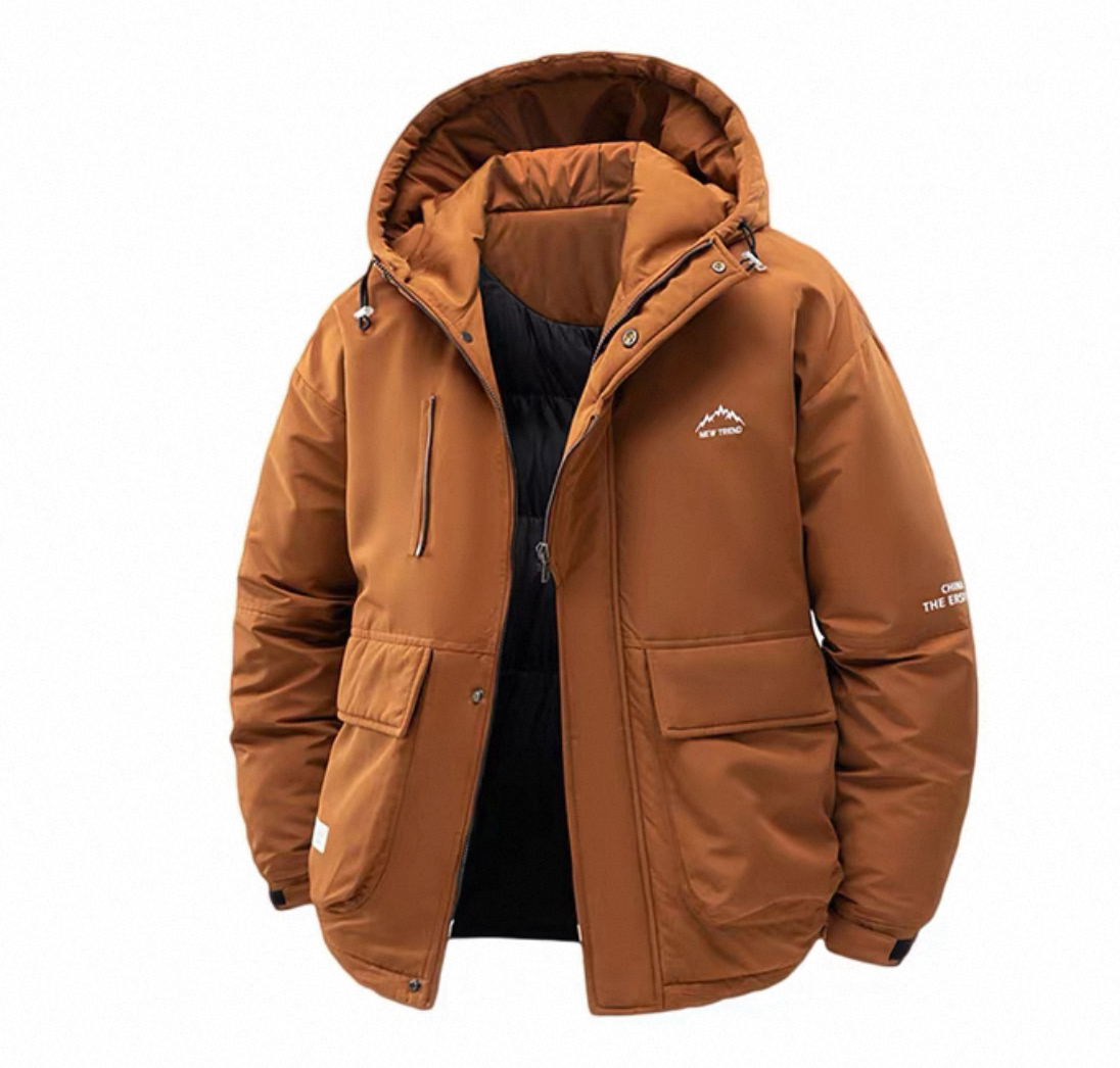 外贸品牌清仓/三色重磅宽松棉服加厚加绒男女同款抗寒防风户外
