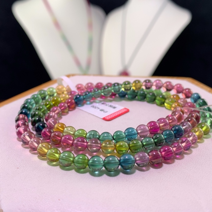 双色碧玺手链未镶嵌