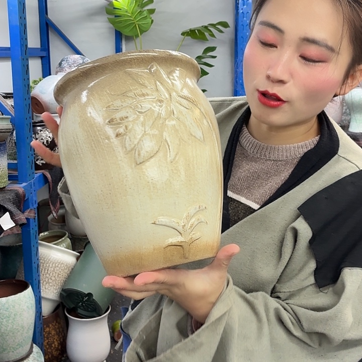 20×25 -粗陶花盆有孔-买买买