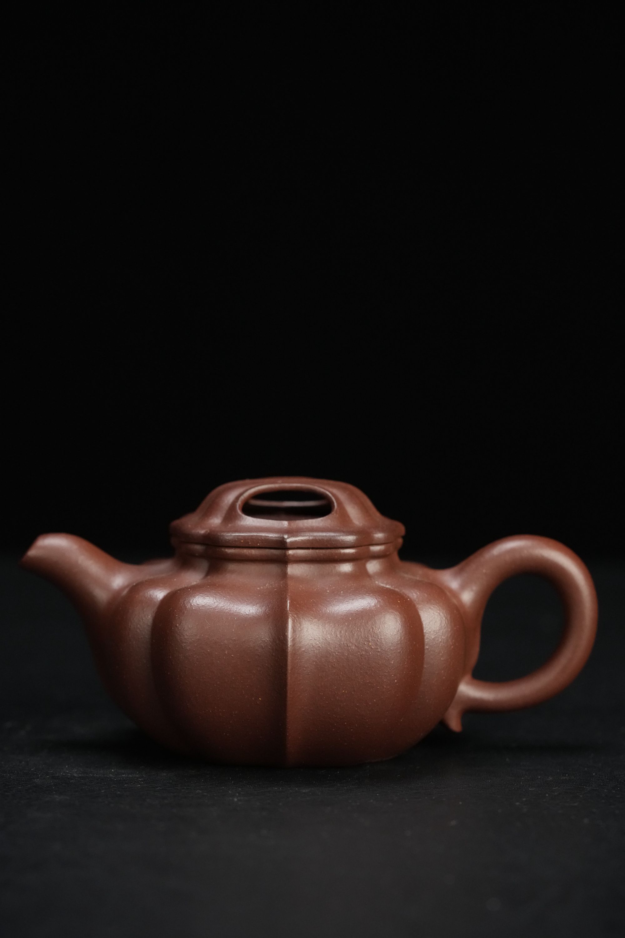 凡凡会客厅 WX10陈红筋纹牛盖  紫檀泥260cc 紫砂壶