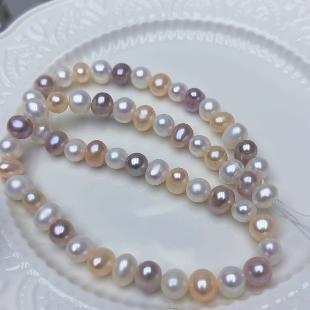 淡水珍珠颈饰银S925镶嵌