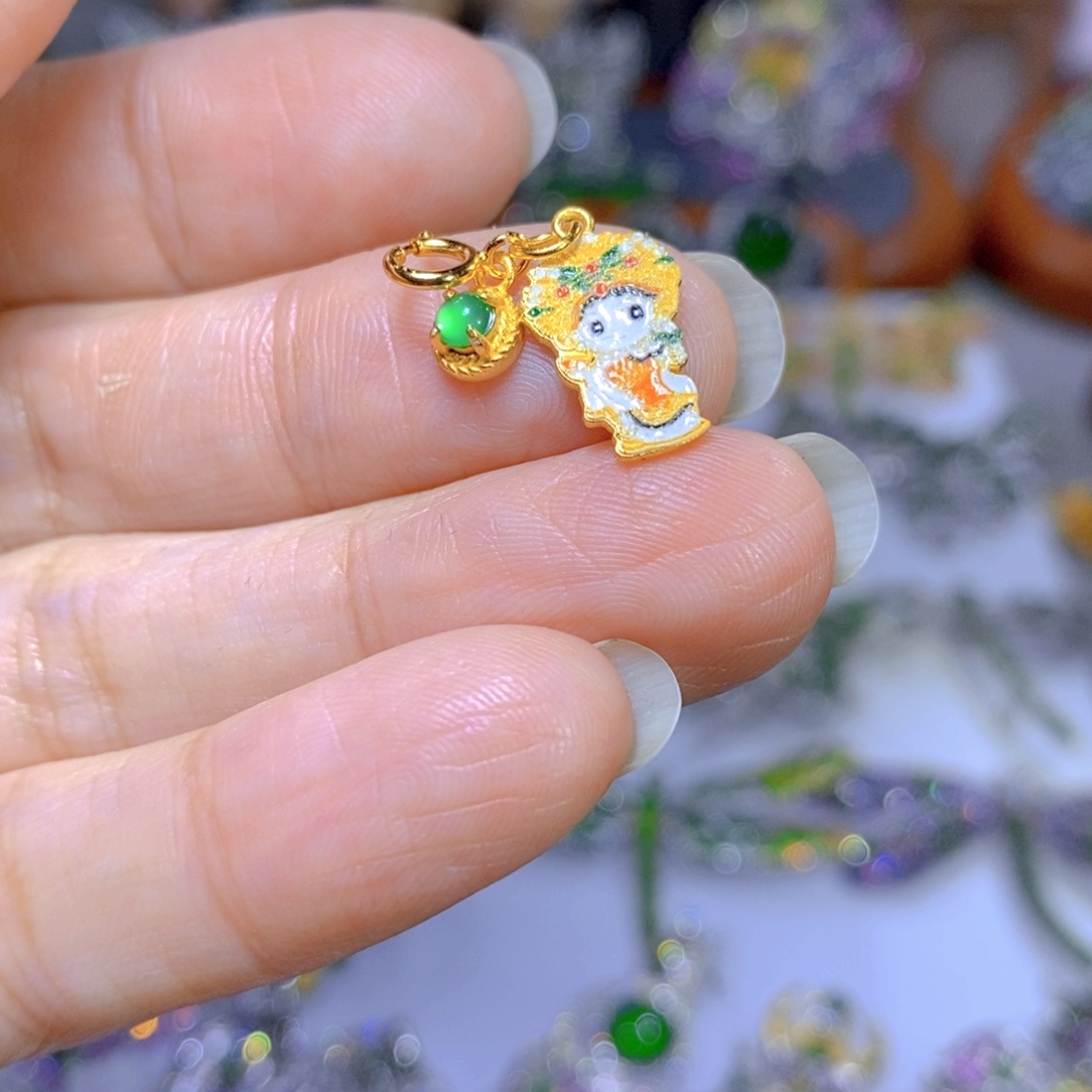 翡翠颈饰银S925镶嵌天然翡翠