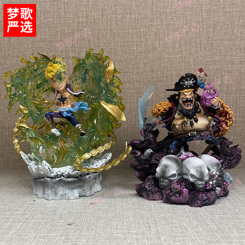 【梦歌严选】17cmG5马尔科黑胡子海贼王动漫周边GK桌搭手办模型摆件