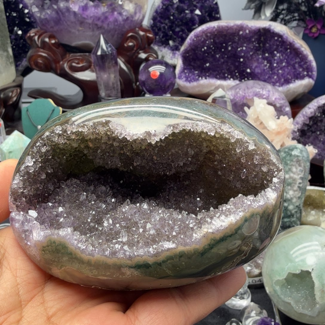 摆件紫晶未镶嵌晶洞福利