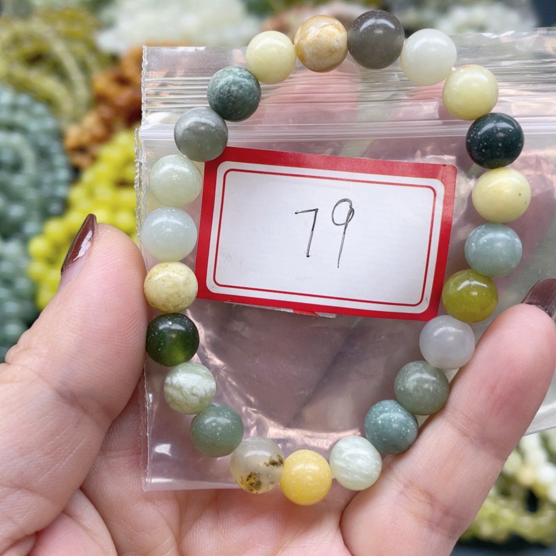 未镶嵌蛇纹石玉手串