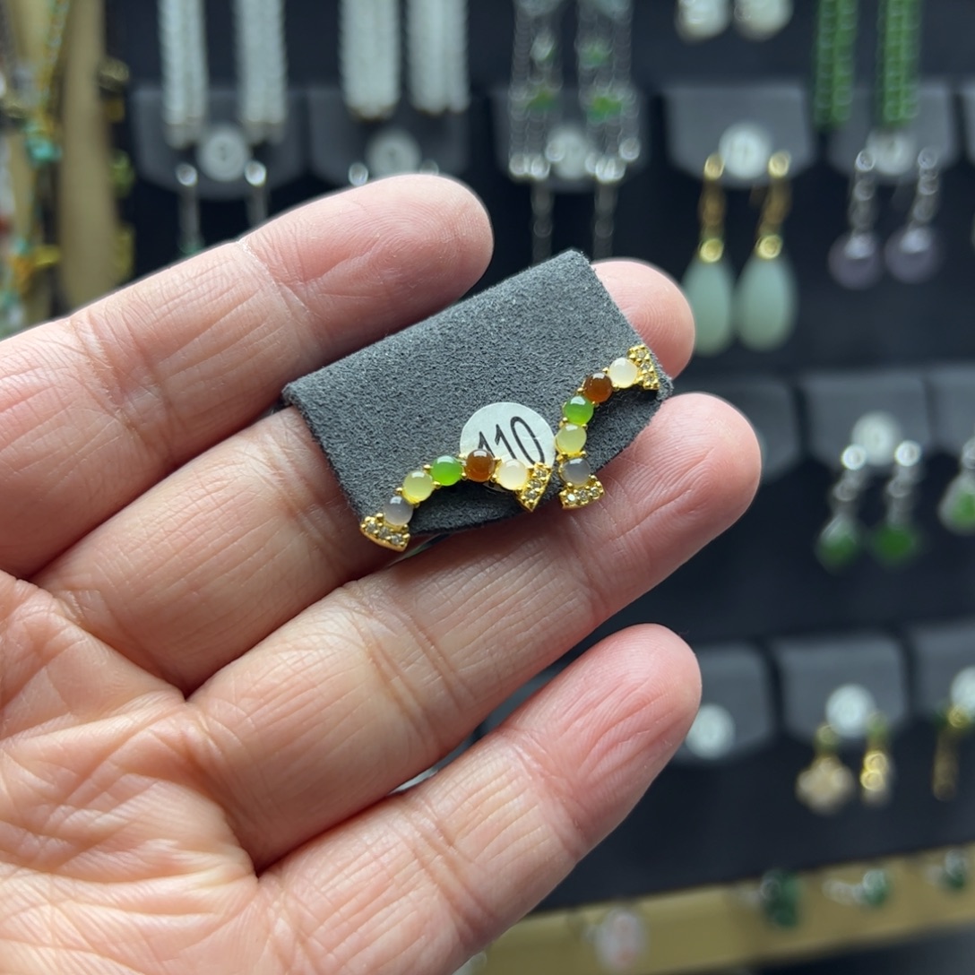 过***桥南红玛瑙银S925镶嵌耳饰