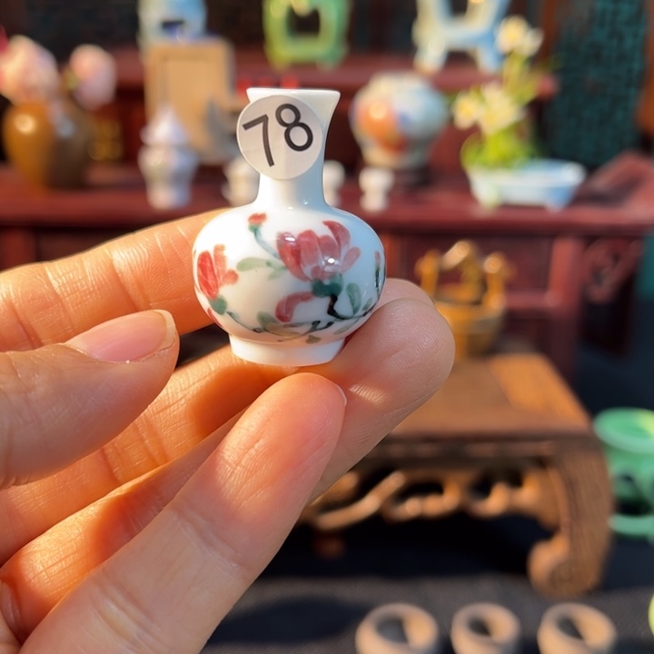 摆件微陶老王迷你花瓶