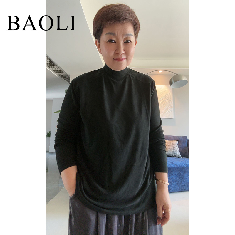 半高领纯色打底衫女2023秋冬新款简约高级百搭时尚上衣NDS81281