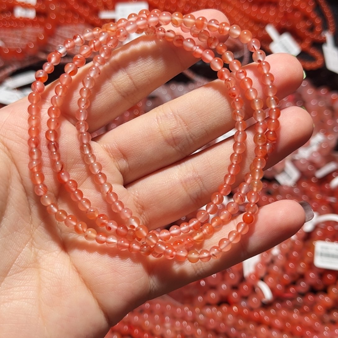 南红玛瑙未镶嵌手链