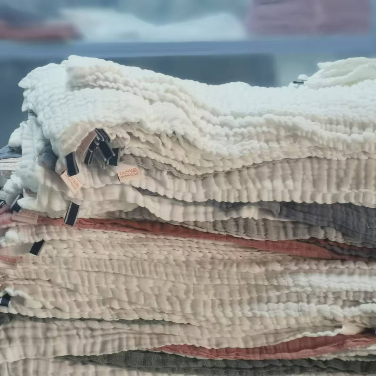 全棉纱布婴幼儿柔软双层纱X2层新生儿毛巾