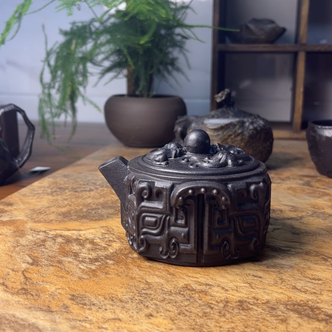 海****鱼饕餮螭龙尊冰碛岩冰碛壶