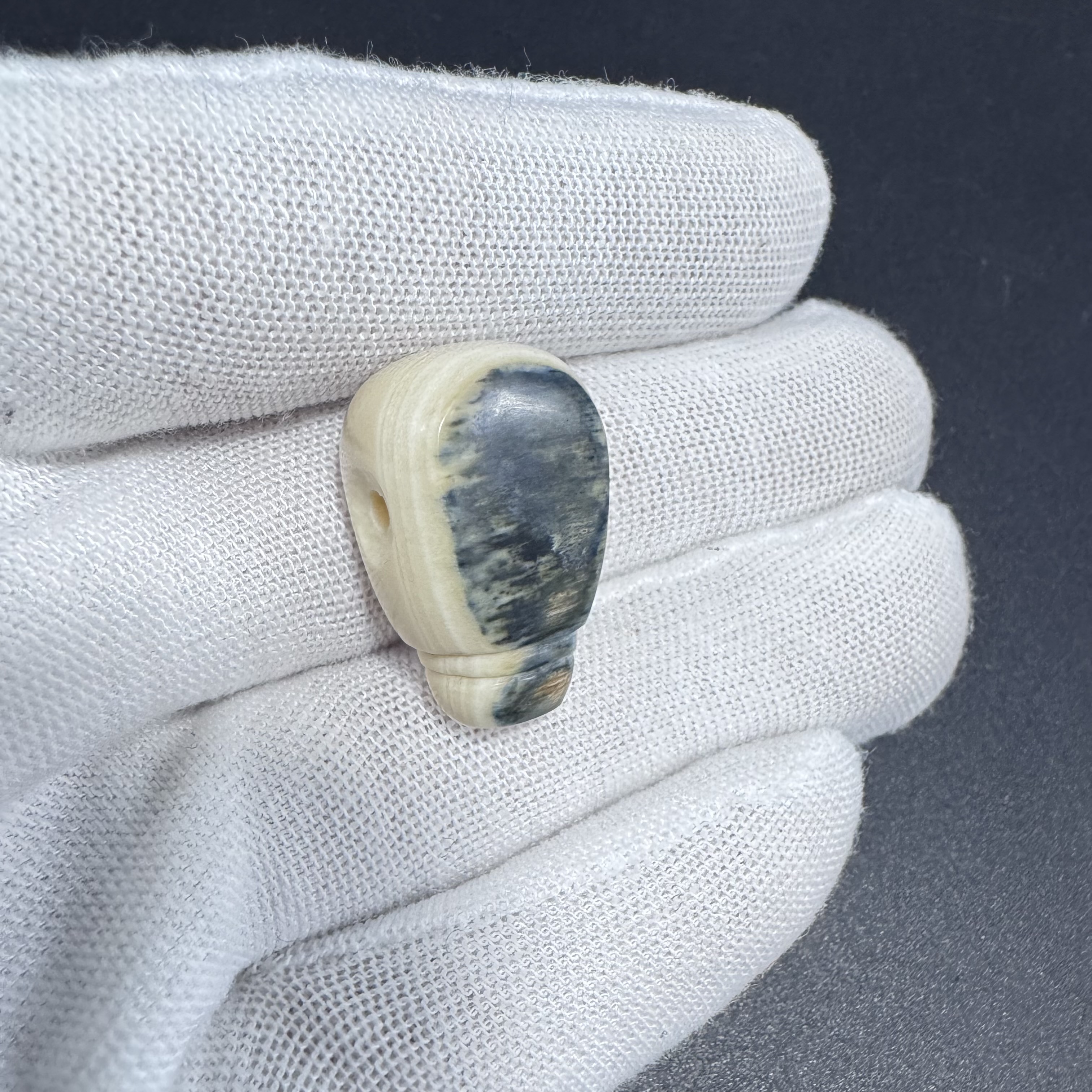 【猛犸兄弟】T0089天然猛犸牙精品三通配饰背云佩云配件