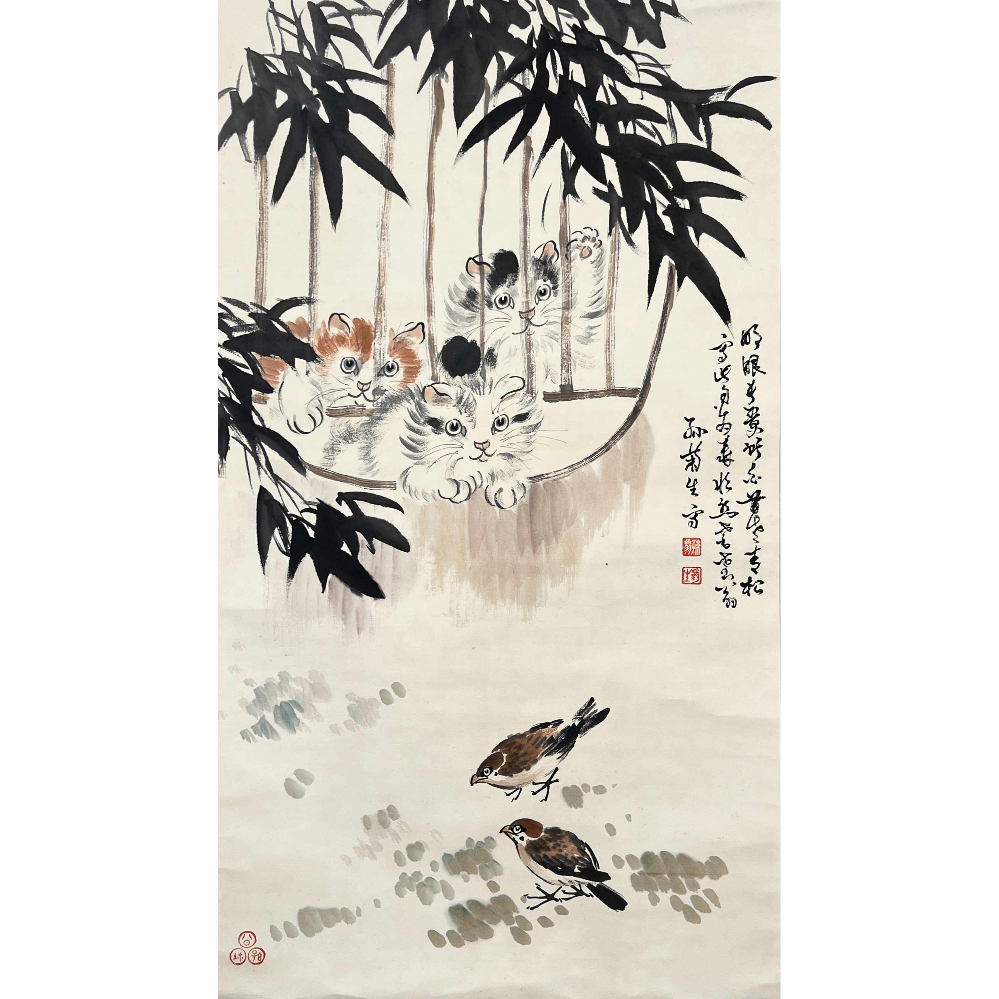 SZ1802-孙菊生绘画立轴89x49cm/约4平尺