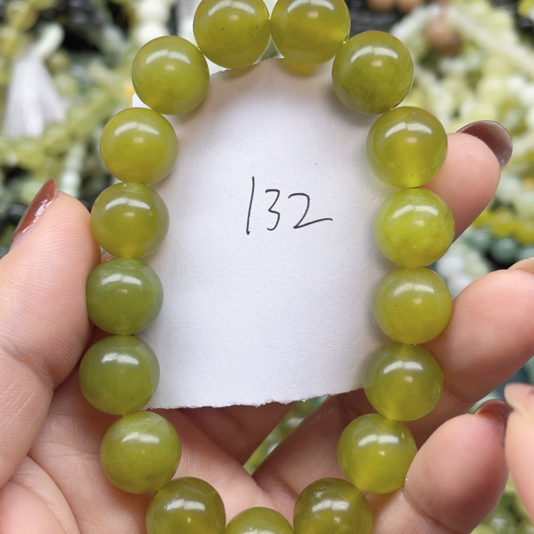 未镶嵌蛇纹石玉手链