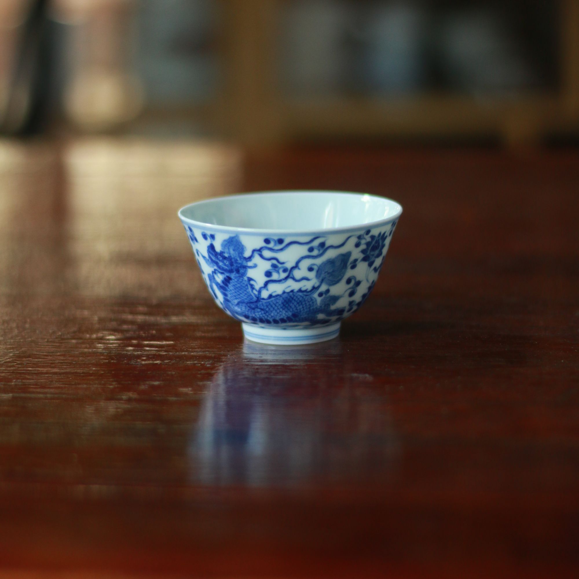 青花麒麟主人杯 