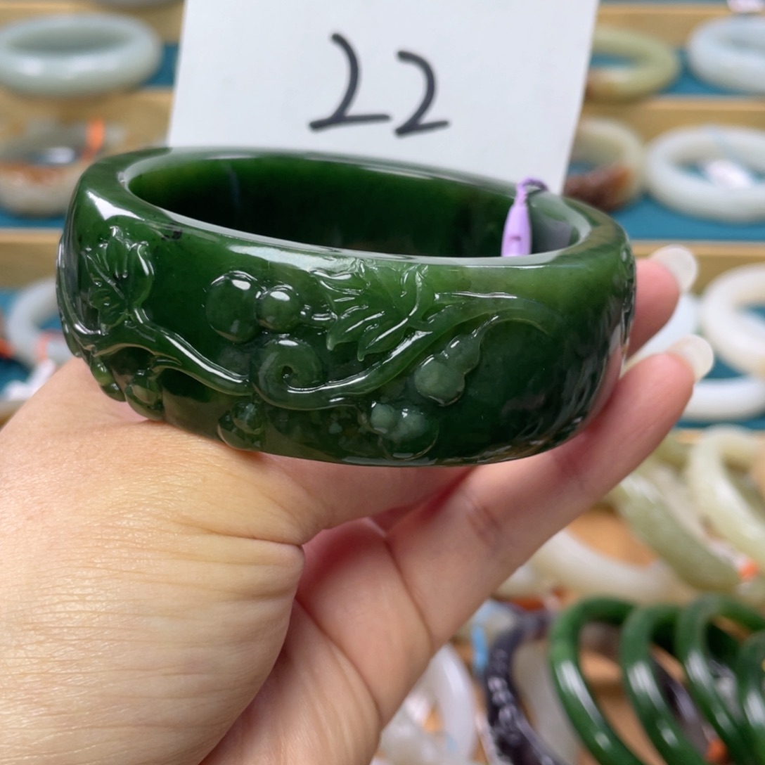 未镶嵌手镯和田玉圈口64