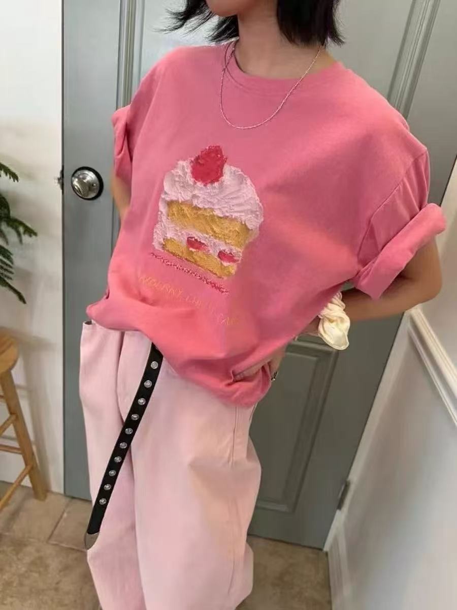 U101-U150春夏季韩系新款实体店品质韩版高级感女装气质短袖上衣