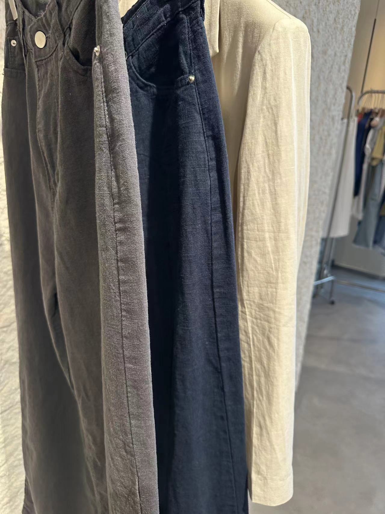 东大门GI版型好宽松直筒休闲裤NO退295