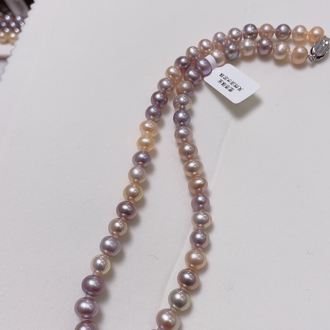 淡水珍珠颈饰银S925镶嵌