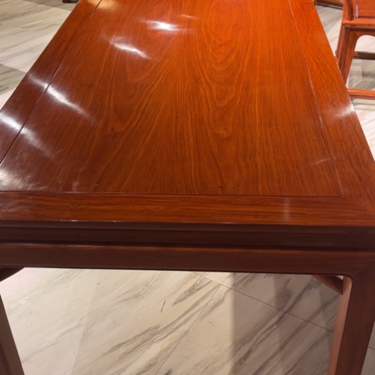 紫檀木类家具罗缅花198茶桌7件套