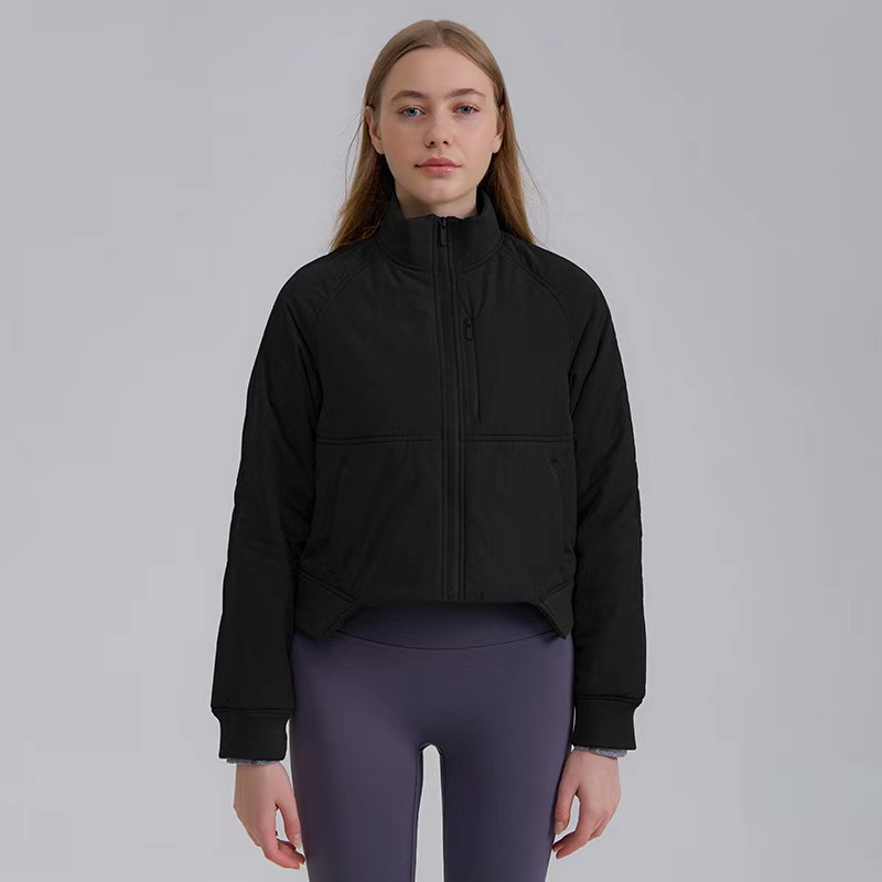 【多多家】lu 25高端新品贾玲同款螺纹领飞行夹克棉服外套【86015】