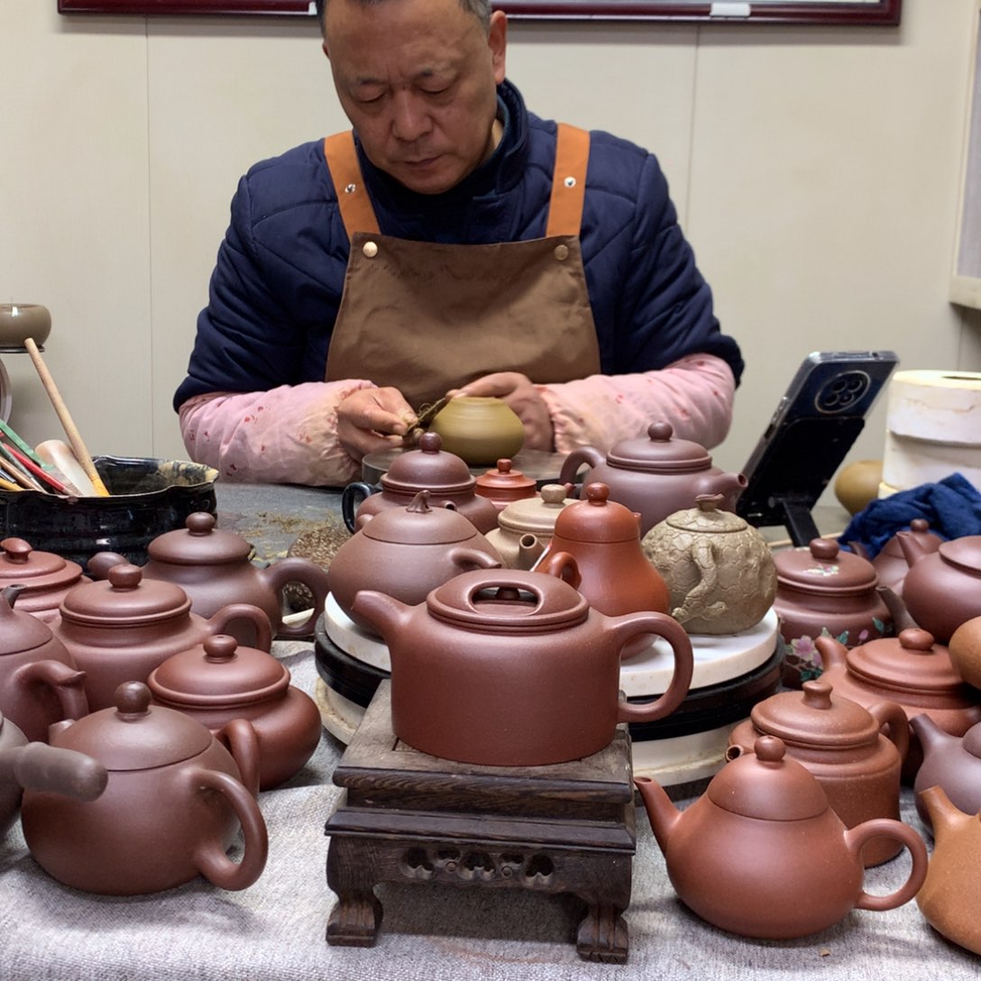 底槽青茶壶牛盖200 C半手工制作