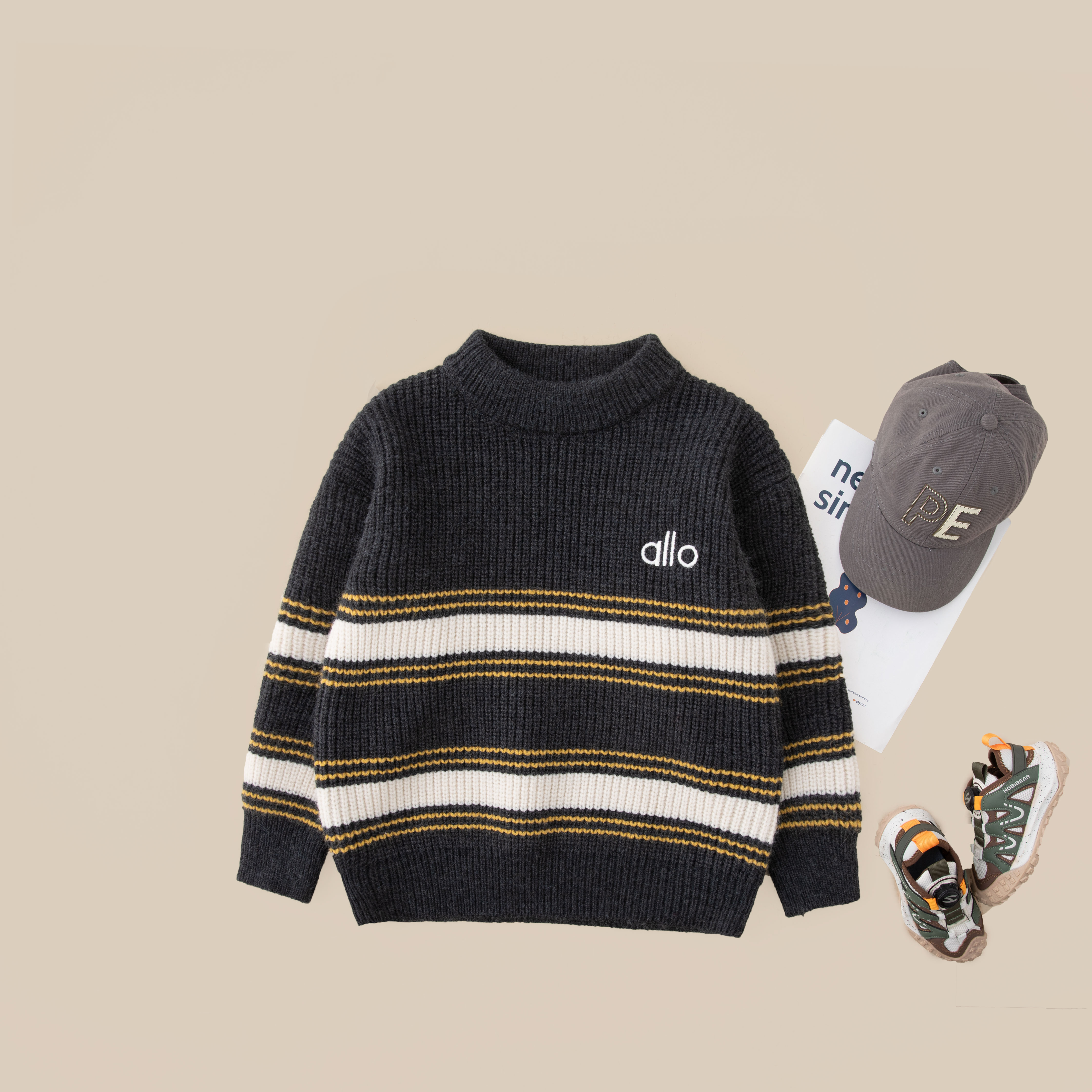 儿童毛衣2025新款男童冬款潮流百搭加厚针织上衣BD2322华子童装