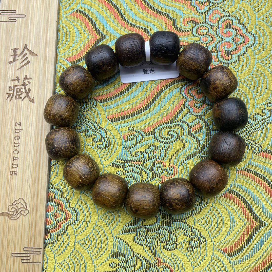 增香沉香木【渝木文玩】15mm手串A14