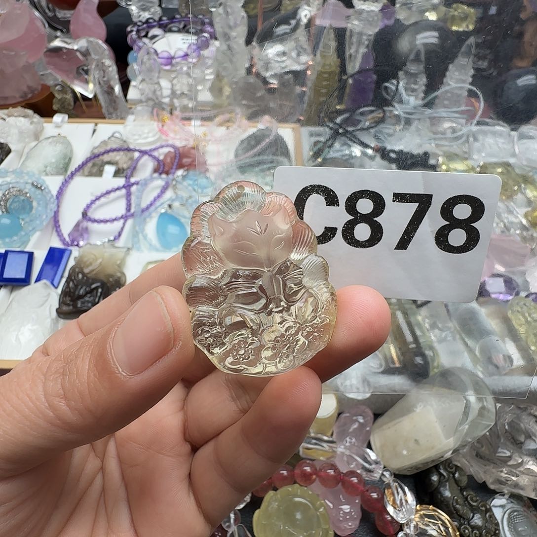水晶摆件未镶嵌像****淋水晶878