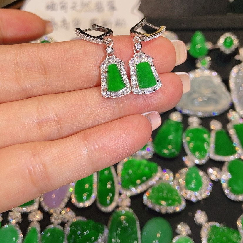 【闪购商品】翡翠未镶嵌耳饰天然翡翠