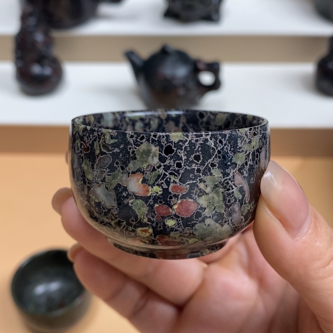 狼***玉福茶具瓷安山玉
