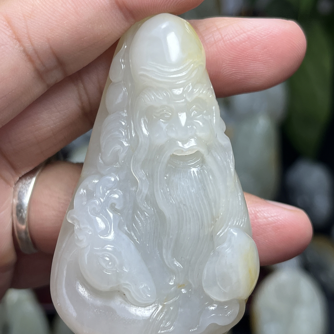 和田玉寿星白肉，