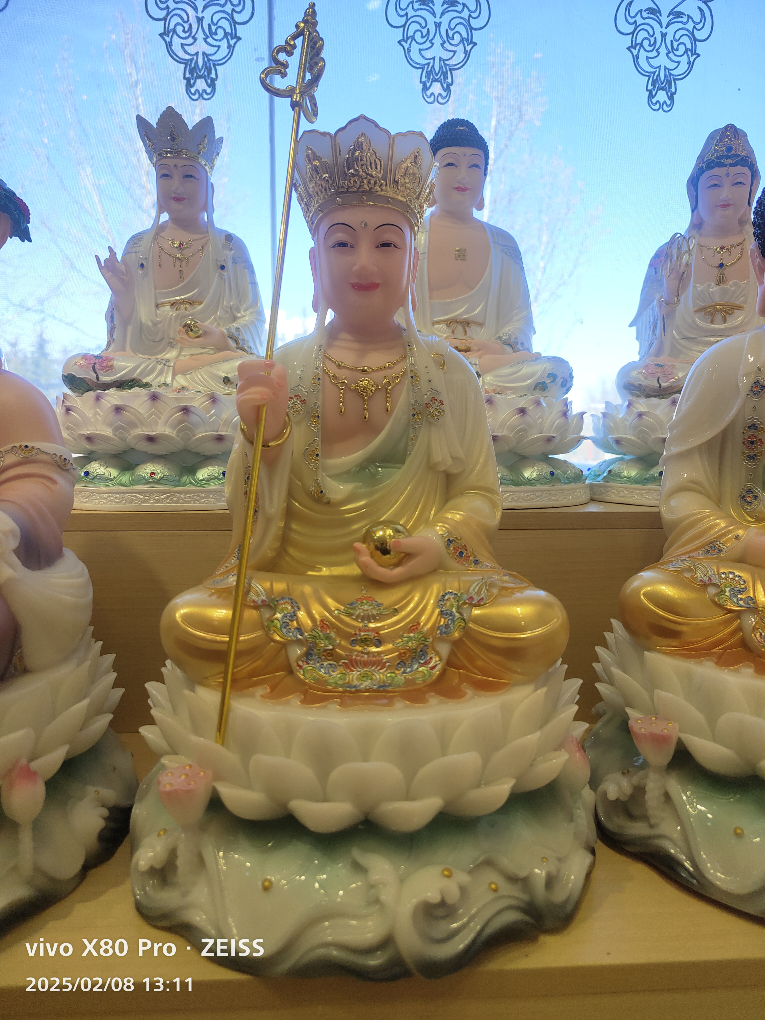 19寸合成汉白玉实心地藏王菩萨