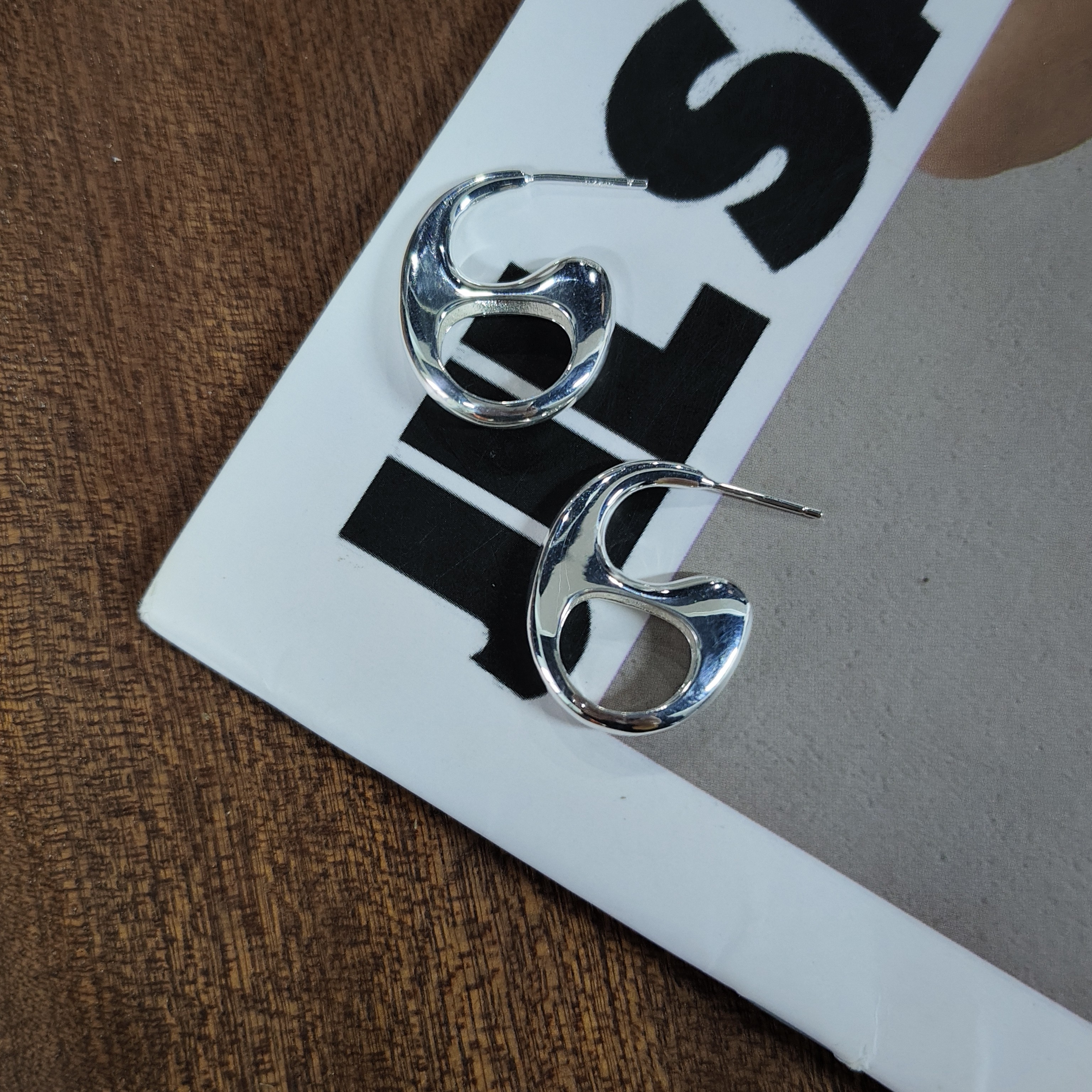 925银耳饰 925银耳饰 轻奢小众简约设计感港风个性-猪鼻子耳环