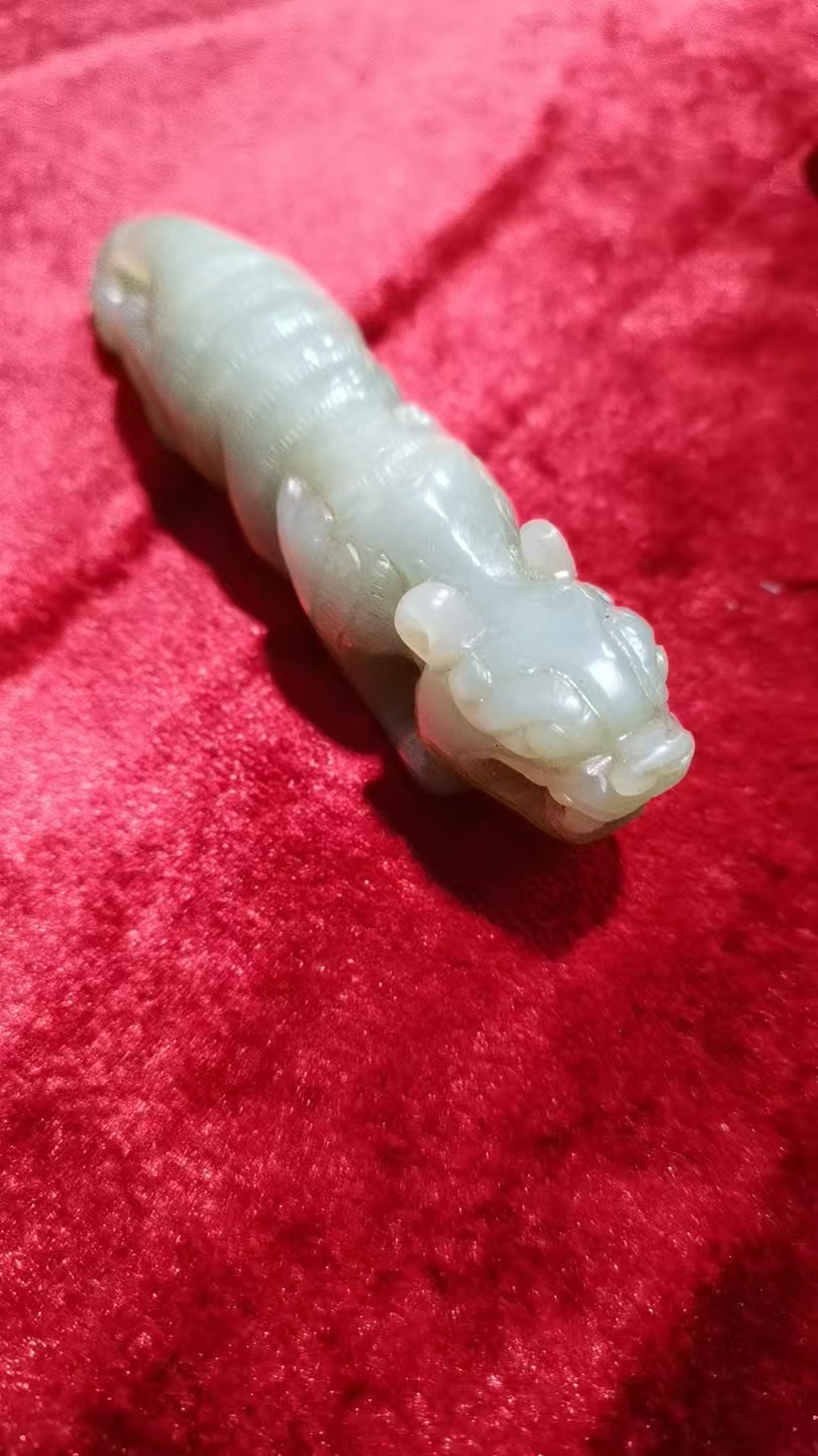 和田玉摆件手把件小虎