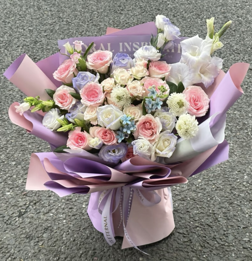 双色欧雅纸花束包装纸防水加厚双面鲜花包花手工花艺diy材料