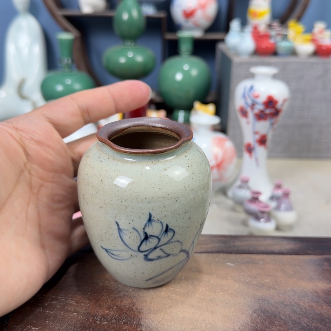 陶瓷手工小花器摆件