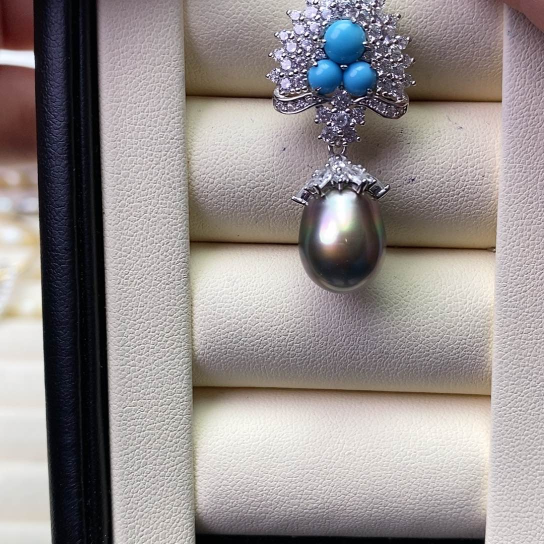 海水珍珠颈饰银S925镶嵌