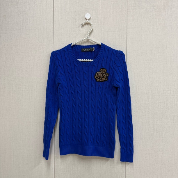 Ralph Lauren/拉夫劳伦 ra018 蓝色麻花毛衣 时尚潮流