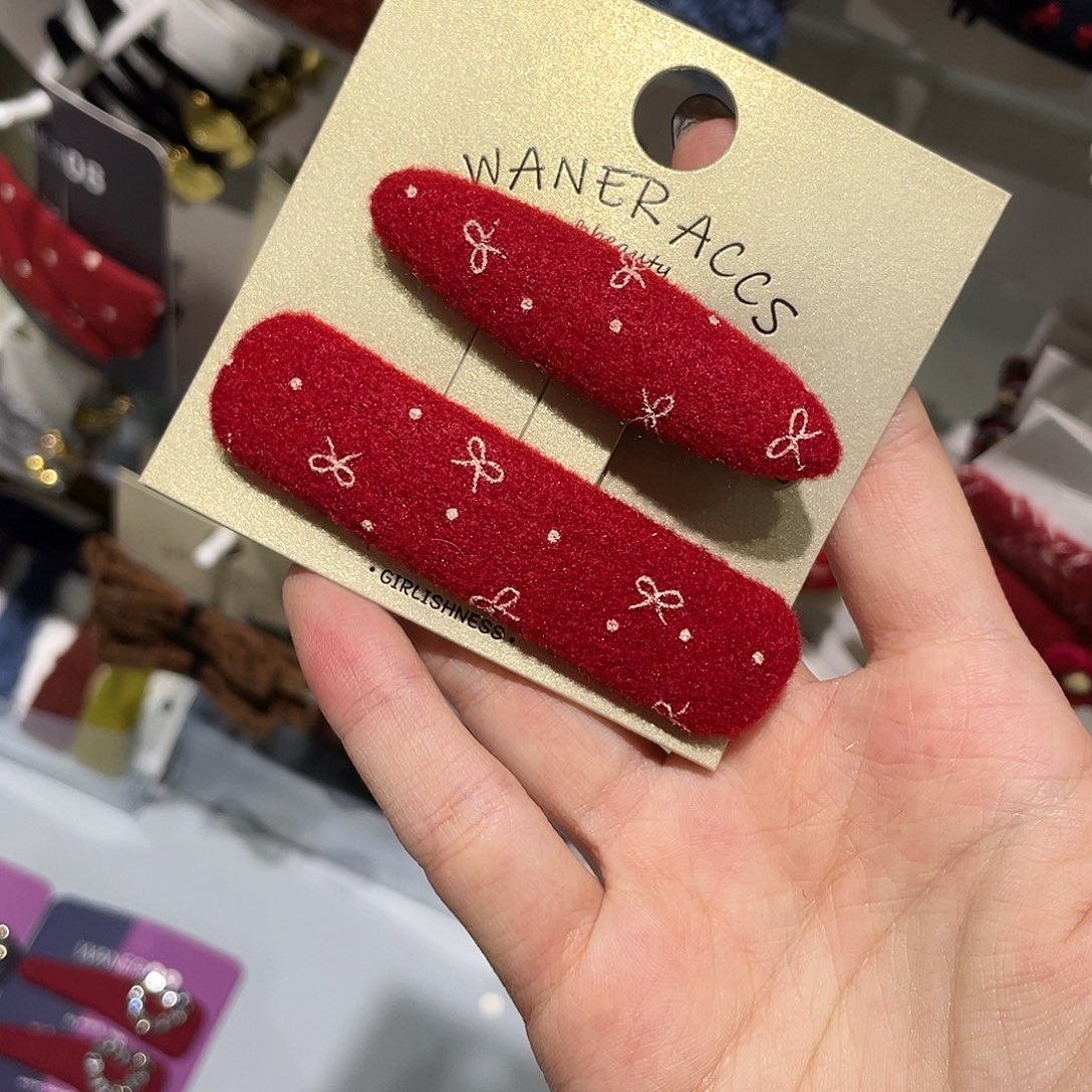 羽毛非金属红色蝴蝶结ab