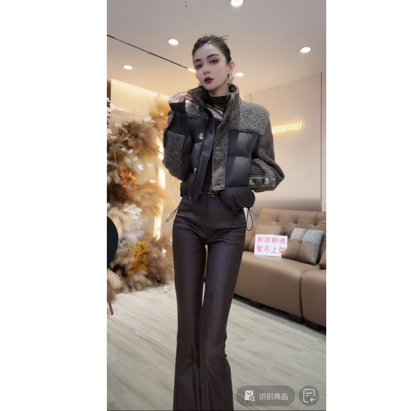 【YING FASHION】莹老板-设计款百搭系扣羊毛羽绒服91170426 1721