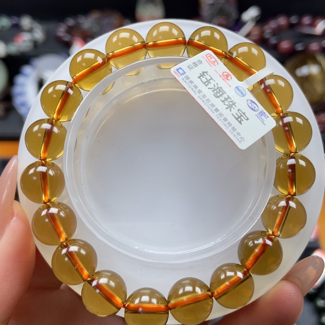 水晶黄水晶手串未镶嵌10.6mm