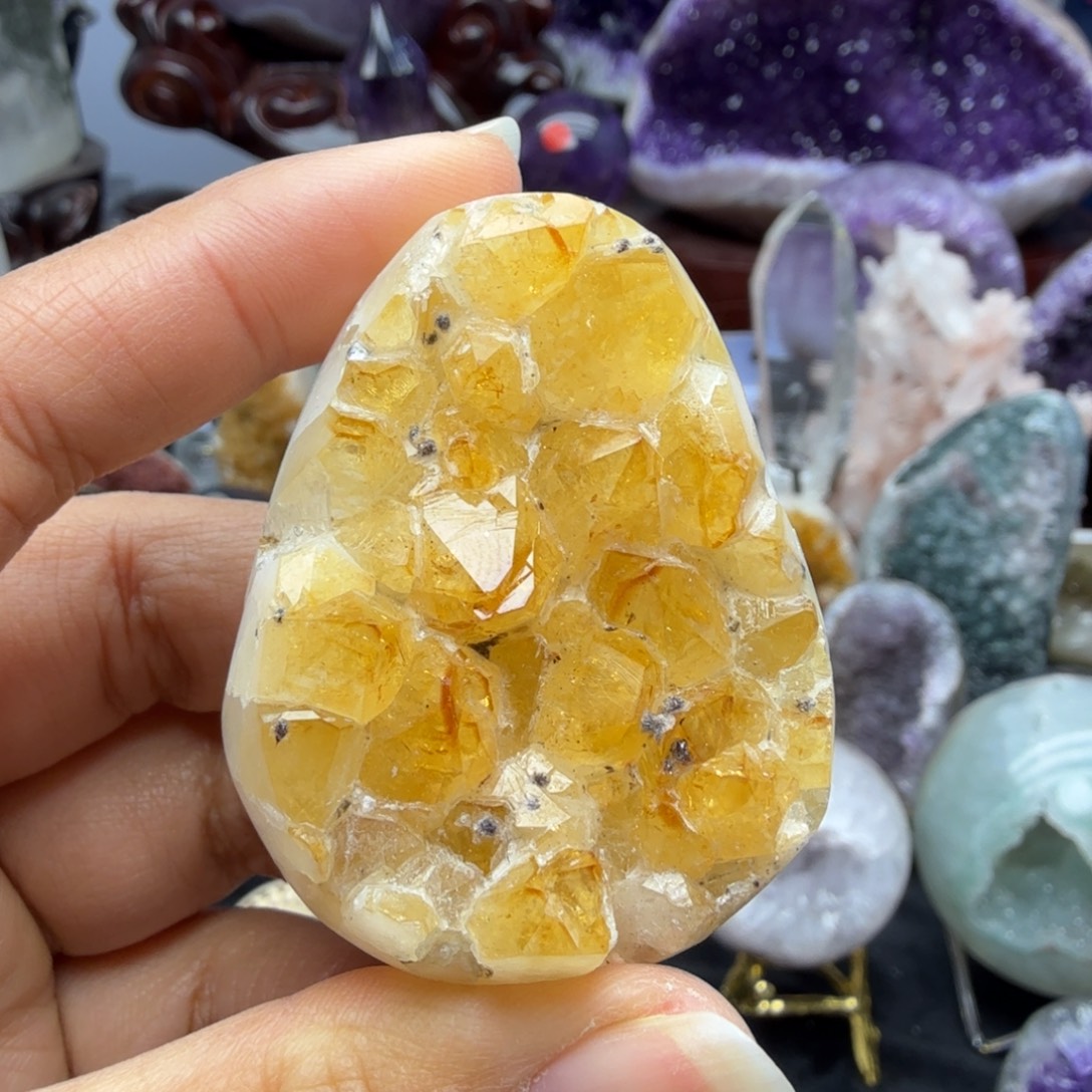 未镶嵌摆件紫晶黄水晶