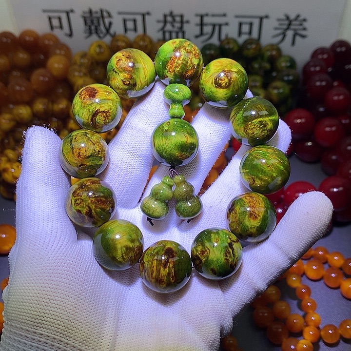 松木（琥珀木）手串/手链2.0 水墨丹青高货