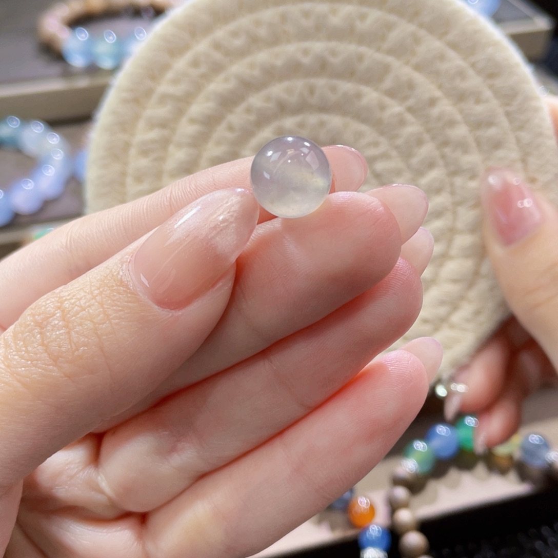 翡翠未镶嵌手链卡10.9冰咖