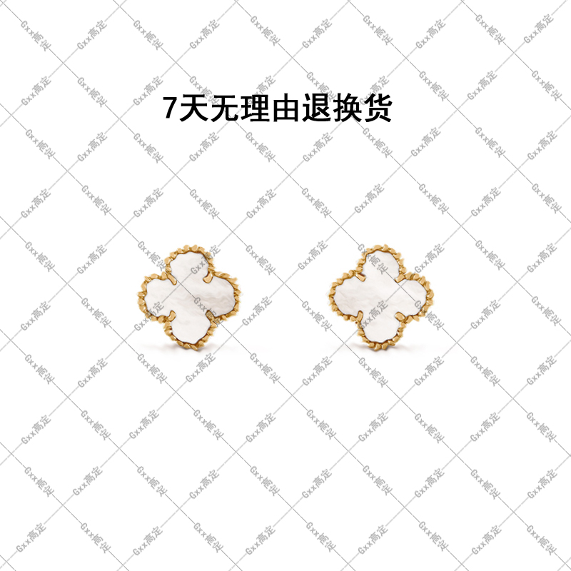 925银耳饰 925银四叶草 高版本 耳拍